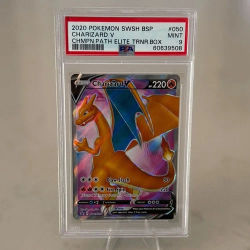 2020 Pokemon SWSH Champion's Path ETB Promo #050 CHARIZARD V PSA 9 MINT Card