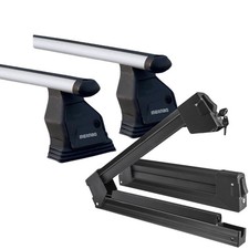 Dachtr&auml;ger Menabo Tema + Skitr&auml;ger Silver Ice f&uuml;r f&uuml;r Mercedes A-Klasse W169 04-