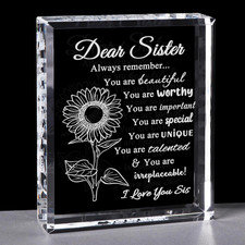 Sister Birthday Gifts from Sister, Inspirational Sister Gifts for Women, Sister