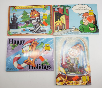 Argus Lot 56 Vintage Christmas Postcards Jim Davis Garfield Tom Armstrong Marvin