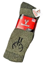 Huntworth Merino Wool Blend Cushioned Boot Socks - Olive Green