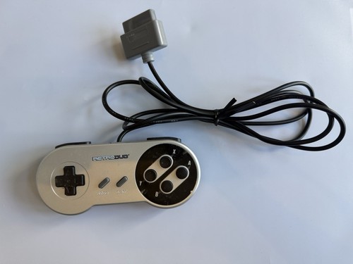 Silver Wired RetroDuo Controller For Super Nintendo SNES