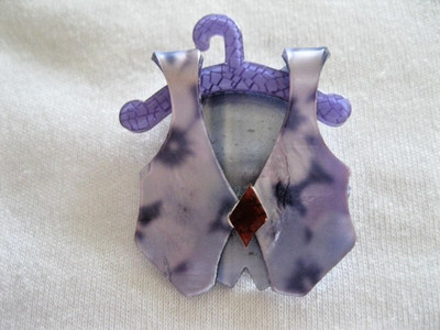 Waistcoat Or Vest On Hanger Pin By French Designer Lea Stein