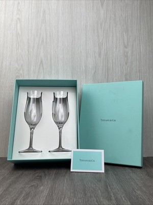 Tiffany&Co. Paar Sektglas Paar Set Champaign Schaukel mit Box Geschenk