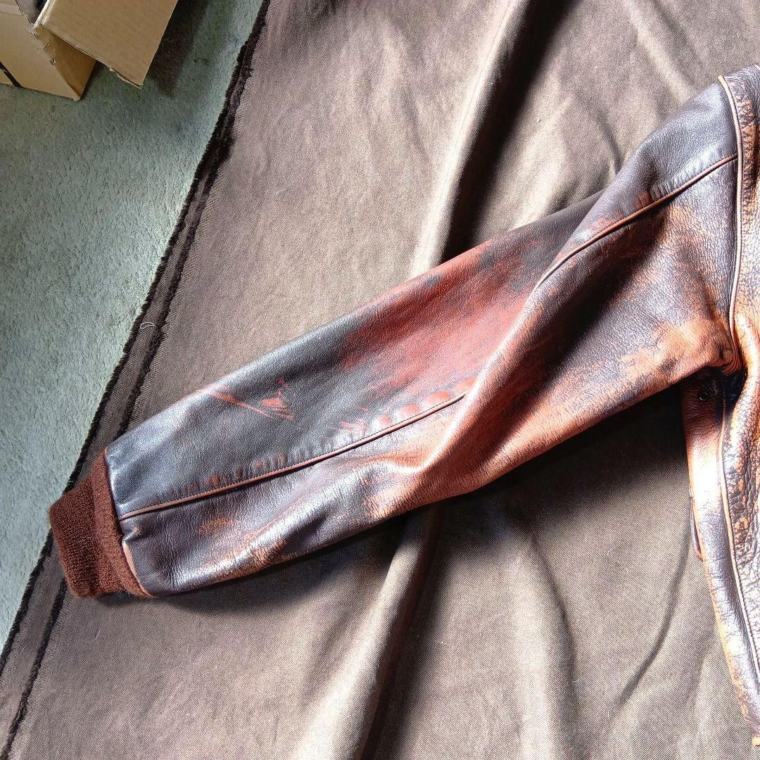 Buzz Rickson's A2 Horseside Flight Jacket 90s Ear… - image 8