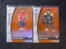(2) 2017 UD SP GAME USED ORANGE ROOKIES MADISON BOWEY/113 & JAKE DEBRUSK/115