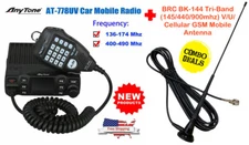 AnyTone AT778UV Dual Band Mobile Radio and BRC BK-144 Tri-Band Mini-Disc Antenna