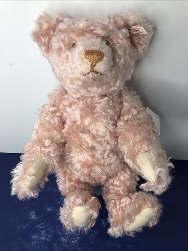 15” Steiff Rose Pink 1997 UK  Teddy Bear Mohair Felt Pads Growler LTD 3000   #Si