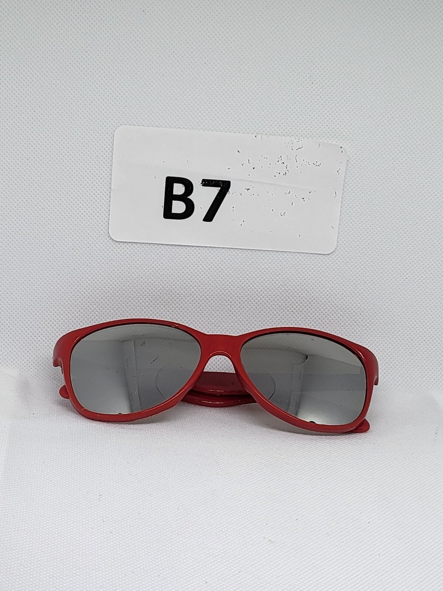 Vintage Bolle Red Oval Nylon Sunglasses France FRAMES ONLY need new lens
