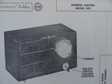 Original Sams Photofact Manual GENERAL ELECTRIC 453 313