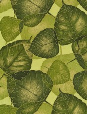Fabric Leaves Olive Flora Metallic TIMELESS TREASURES Cotton 1/4 Yard 1053