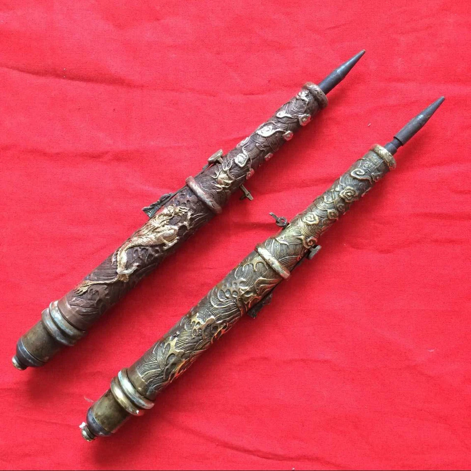 antiguo (2) Las antiguas armas chinas escondidas en la manga brazalete espada Foto 3 de 4