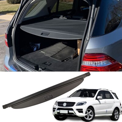 Auto Intrekbare Cargo Cover Bagage Schaduw Schild Voor Mercedes Benz ML W166 ML320 ML350 ML400 500 2013-2017, Zwarte Kofferbak Pakket Plank, Veiligheidsschild Paneel Rolgordijn, Interieur Accessoires Auto Intrekbare Cargo Cover Bagage Schaduw Schild Voor Mercedes Benz ML W166 ML320 ML350 ML400 500 2013-2017, Zwarte Kofferbak Pakket Plank, Veiligheidsschild Paneel Rolgordijn, Interieur Accessoires