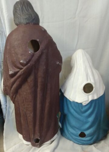 36" TPI JOSEPH MARY JESUS NATIVITY CHRISTMAS BLOW MOLD LIGHT UP YARD DECOR VTG - Picture 3 of 8