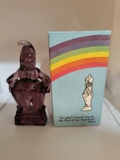 Dark Purple Vintage MOSSER GLASS CLOWN 4.5” 1983 Nib  MINDY 
