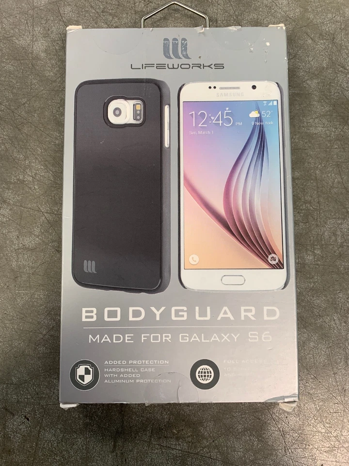 Nuevo Estuche Rígido Negro Lifeworks Bodyguard Galaxy S6 Protección Aluminio Añadida Foto 2 de 4