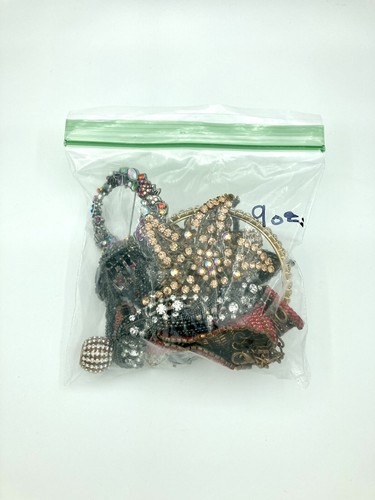 BULK JEWELRY Rhinestone Studded LOT SCRAP CRAFT JUNK LOT 9 Oz - Picture 2 of 2