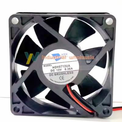 1pc brand new For HXH Fan HDH0712UA DC12V 0.35A 7025 7CM 2 wire cooling fan
