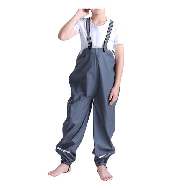 Kids Bib Pants Rainwear Child Rainsuit Rain Slicker Student Raincoat