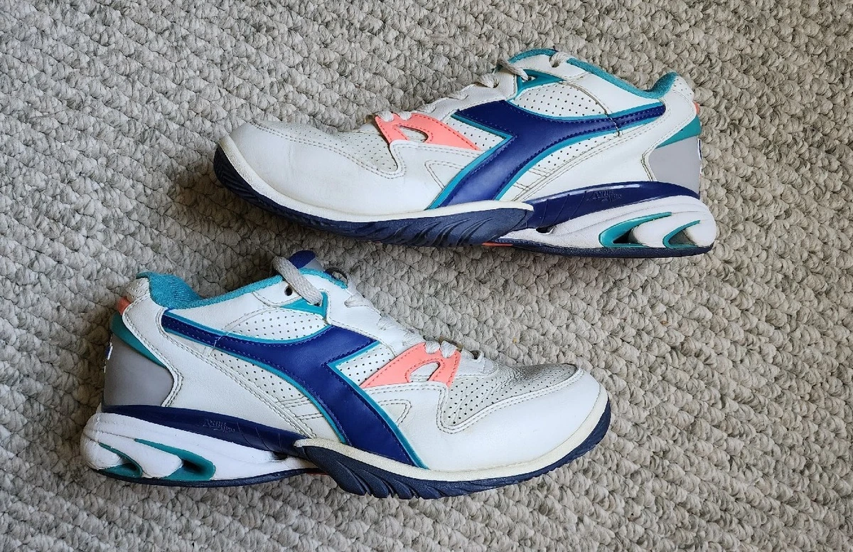 Vintage Diadora S. Star K Ace Mens Tennis Clay Shoes White Size 7