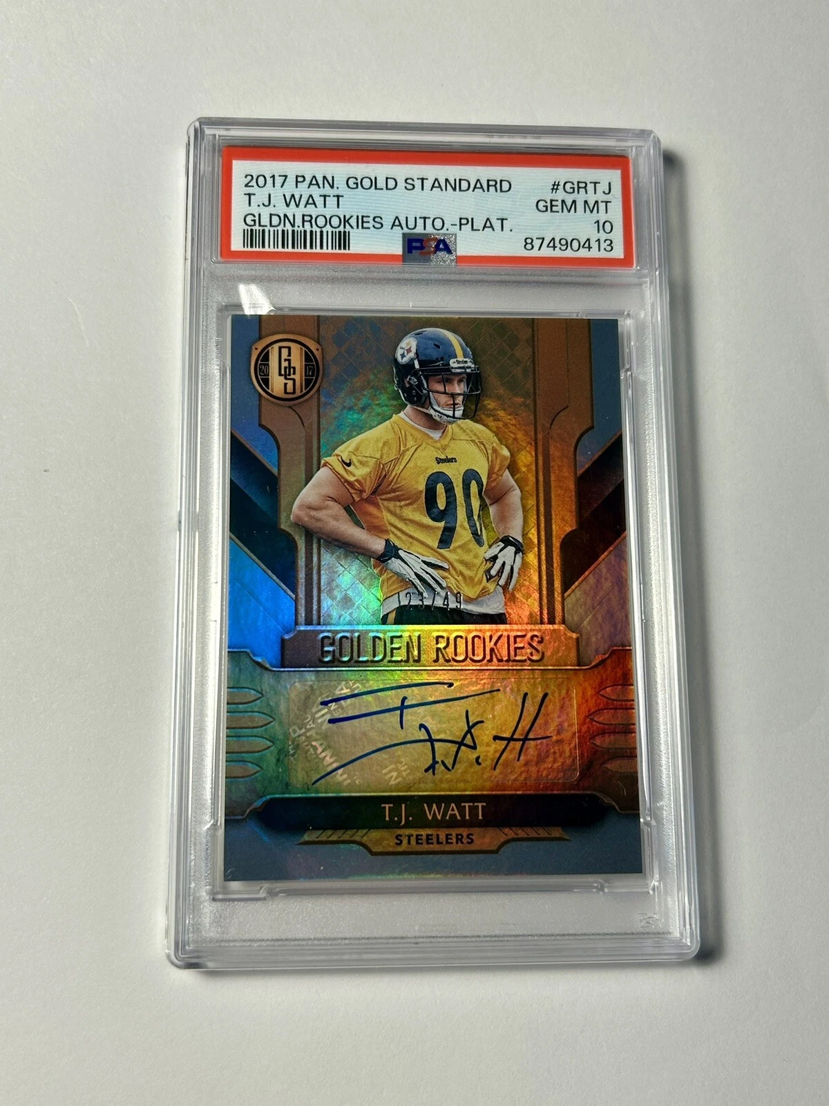 TJ Watt Panini Gold Standard Golden Rookies Autograph #GRTJ Base