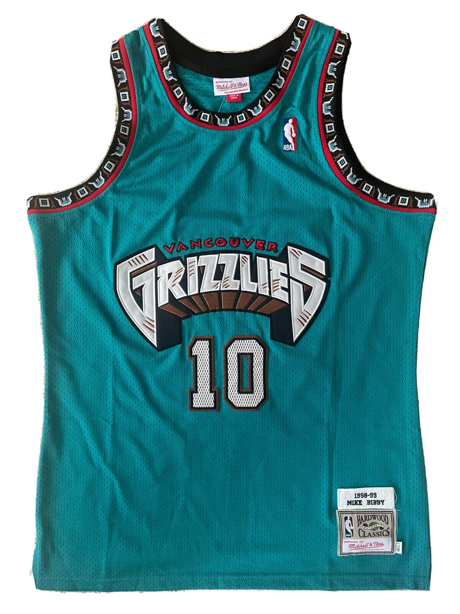 Mike Bibby Signed 1998 1999 Vancouver Grizzlies Jersey Turquoise