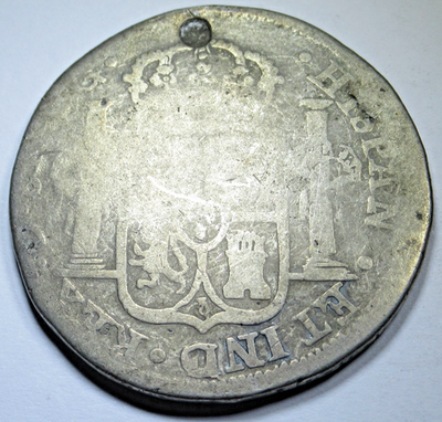 1821 Durango Mexico Silver 8 Reales Spanish Colonial Dollar 1800's