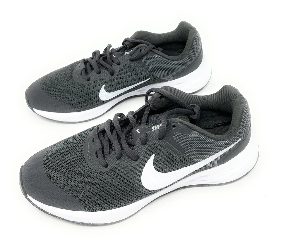 Nike Revolution 6 NN (GS) Dark Grey/White Size 5 Youth-NEW! - Image 3 of 4