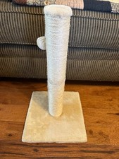 Cat Scratching Post with Natural Sisal Rope 3 Inch Diameter x 21.5 Inches Tall 