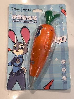 Disney Zootopia Miniso Judy Hopps Carrot Recording Ballpoint Pen K1016