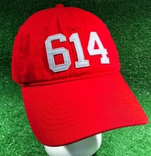 614 CBUS Columbus Ohio Slouch Hat Baseball Hat One Size Scarlet Gray Cotton