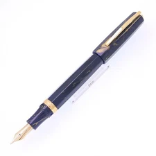 Import duty included  Visconti Medici Golden Blue Oversize Fountain Pen 18K M  G
