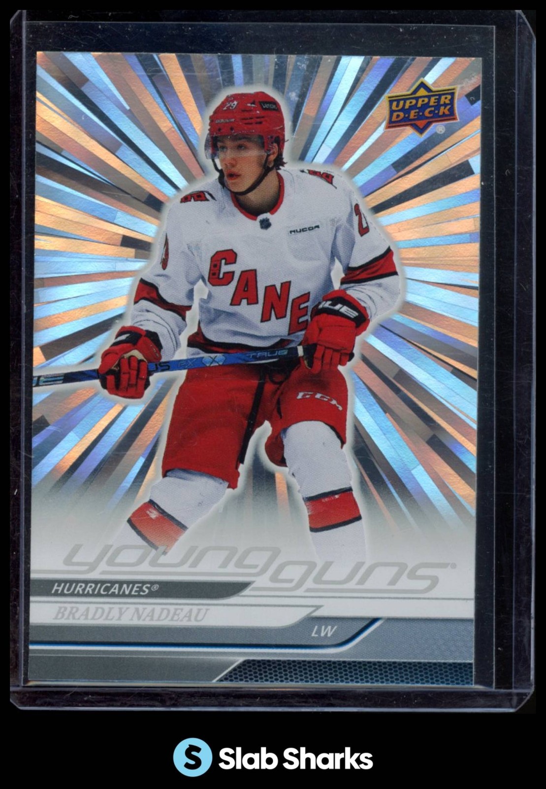 2024 UPPER DECK #208 BRADLY NADEAU OUTBURST SILVER YOUNG GUNS RC ROOKIE