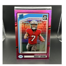 Panini 2024 Donruss Rated Rookie Bucky Irving Pink Prizm #301 Buccaneers NFL