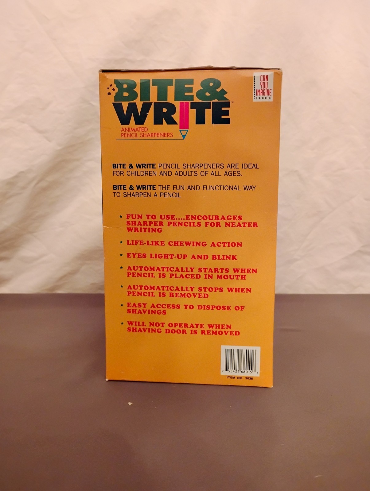 Vtg King Kong Gorilla Vinyl Head Electric Pencil Sharpener Eyes Light Up - NOS!!