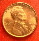 1945-P Lincoln Wheat Cent Penny GEM RED BU From an Original Bank Roll