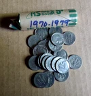 Roll of 1970-1979 P&D Roosevelt Dimes - From Circulation