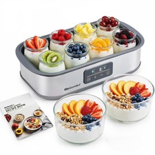 Elite Gourmet ProBioticPRO Digital Yogurt Maker, 2 Quart, Stainless Steel