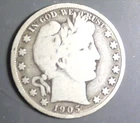 1905 Barber Half Dollar Silver 50C Circulated San Francisco US Coin