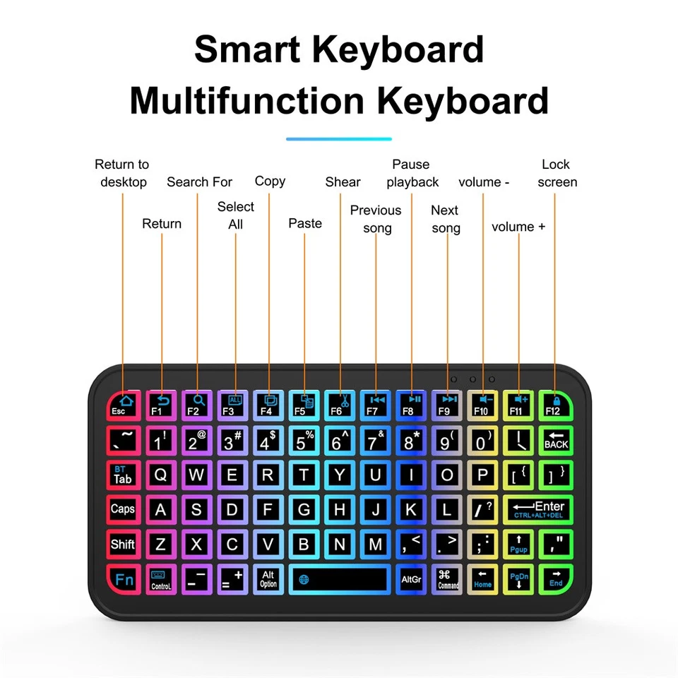Mini Wireless Bluetooth Keyboard Compatible With Android Windows Mac System - Image 3 of 4