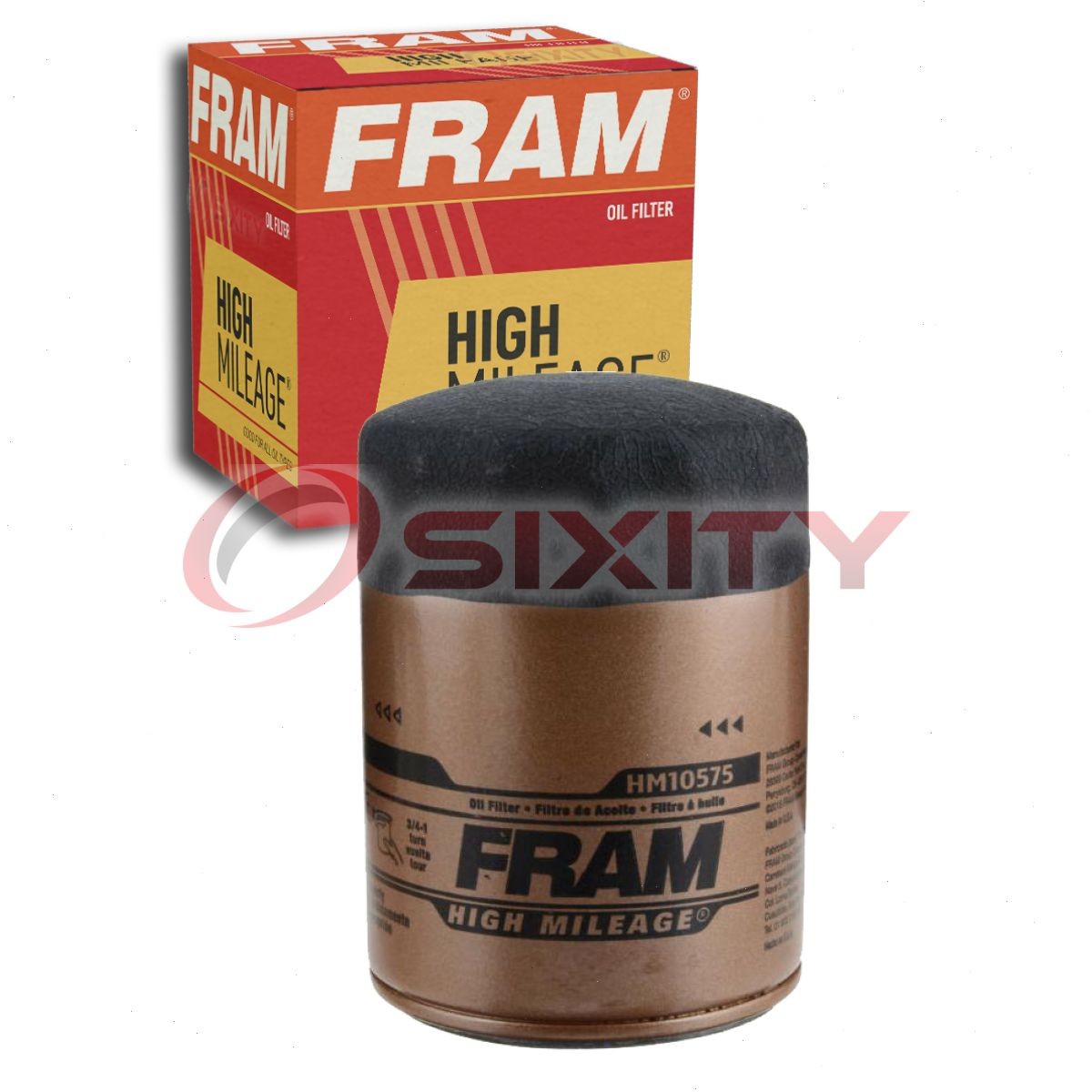 FRAM High Mileage HM10575 Engine Oil Filter for TP641 PO2500 G1036 FF972 or