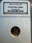 2002 $5 American Gold Eagle NGC PF69 Ultra Cameo