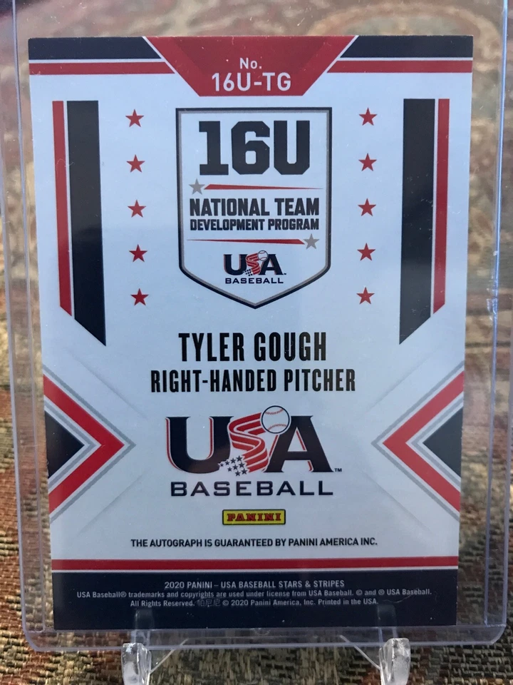 2020 USA Stars & Stripes Tyler Gough Auto! /176! Signature Signed Rare - Image 2 of 2