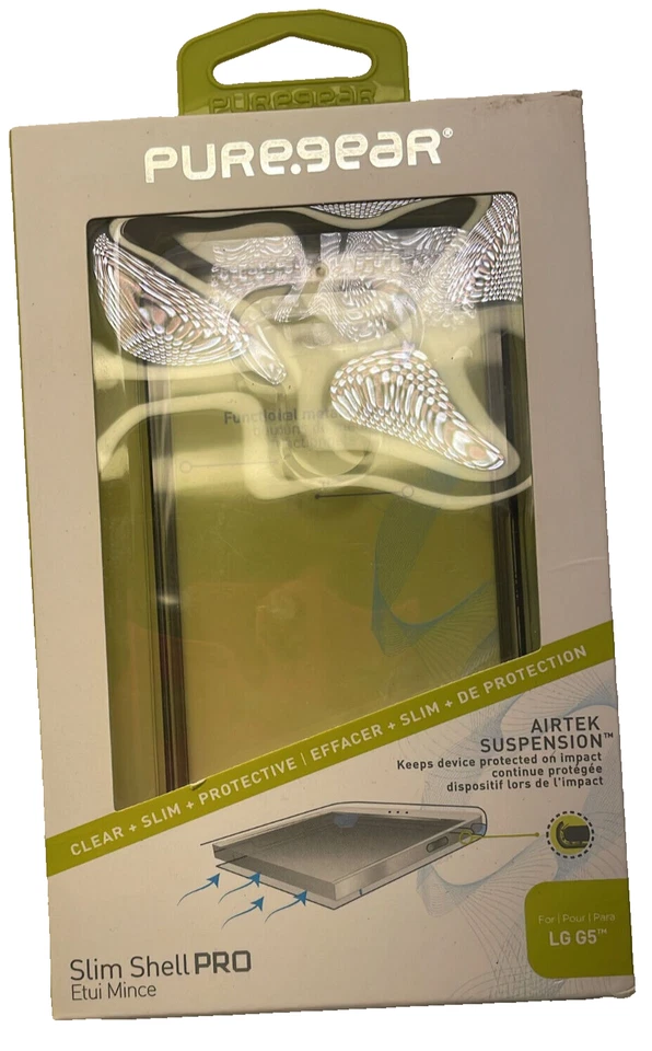 PureGear Slim Shell PRO Case for LG G5 - Clear/Light Gray - Imagem 2 de 4