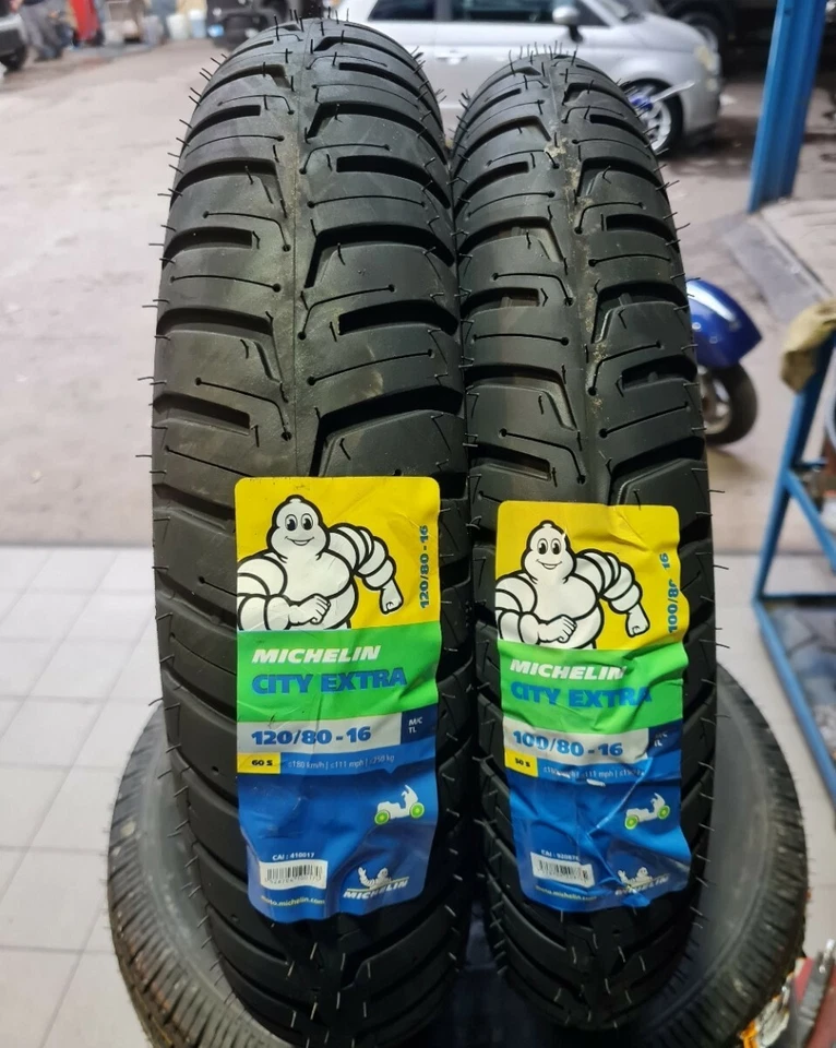 Pneumatici Michelin City Extra 100/80/16 + 120/80/16 Honda SH 125 SH 150 DOT24 - Immagine 2 di 2