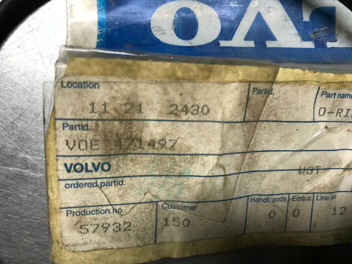 471497 GENUINE Volvo O-RING SEAL Ingersoll Rand VOE471497 | eBay