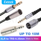 Male 3 Pin XLR to TRS 1/4" 6.35mm TRS Stereo Microphone Jack Balanced Cable