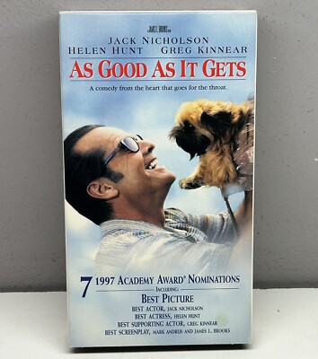 As Good as It Gets VHS 1998 Video Tape Jack Nicholson VTG 90s Love Drama Comedy