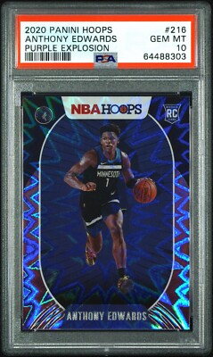 Anthony Edwards - 2020 Panini NBA Hoops Purple Explosion 216