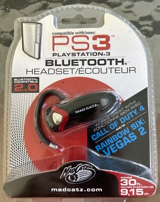 Madcatz PS3 Playstation 3 Wireless BLUETOOTH 2.0 HEADSET Old School Factory Seal